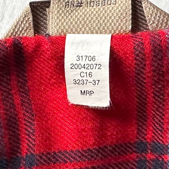 Duluth Trading Co. Plaid Long Sleeve Shirt Small EUC Red Blue Black Cotton Blend - Picture 13 of 14